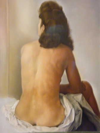 1960 - Gala desnuda observando un espejo invisible - 42 x 32